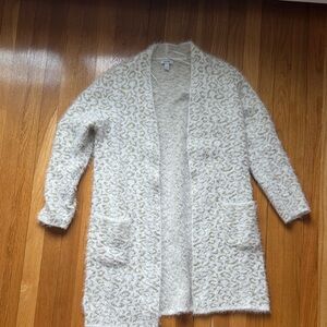 Nine West Beige and Cream Textured Cardigan